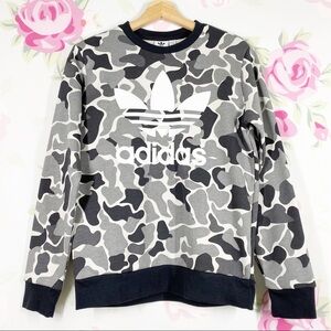 NEW Adidas Camo Crewneck Sweatshirt Kids
